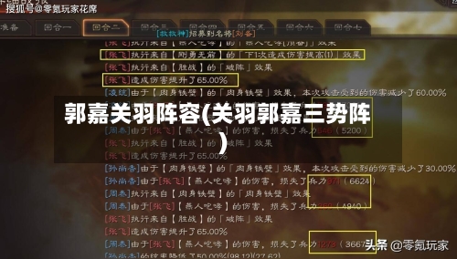 郭嘉关羽阵容(关羽郭嘉三势阵)-第2张图片