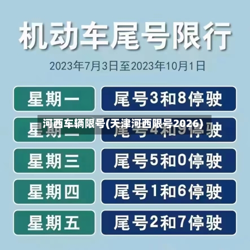 河西车辆限号(天津河西限号2026)-第2张图片
