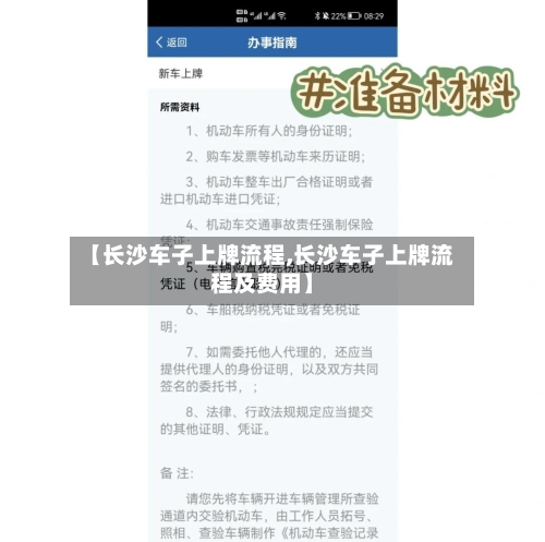 【长沙车子上牌流程,长沙车子上牌流程及费用】-第3张图片