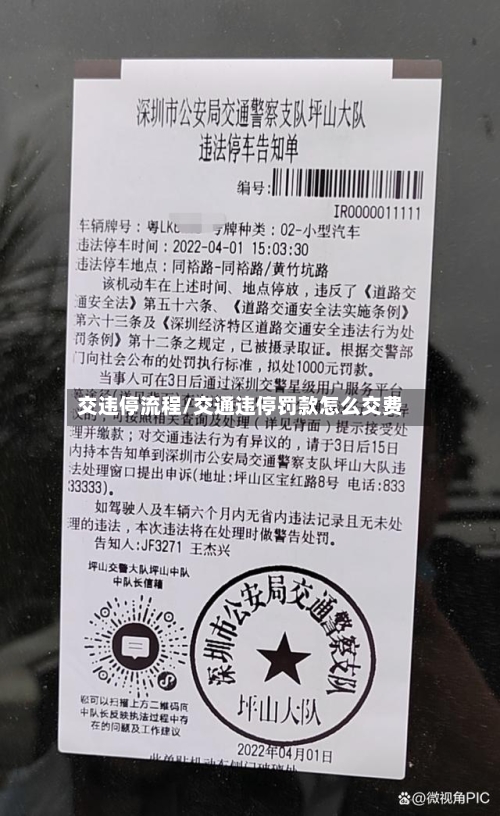 交违停流程/交通违停罚款怎么交费