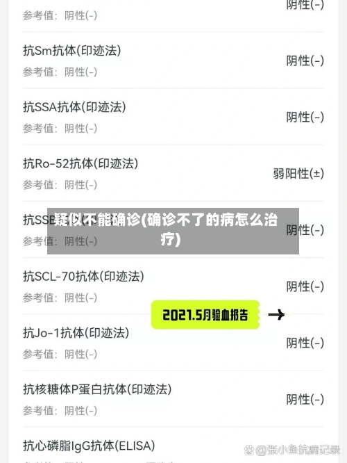 疑似不能确诊(确诊不了的病怎么治疗)-第2张图片