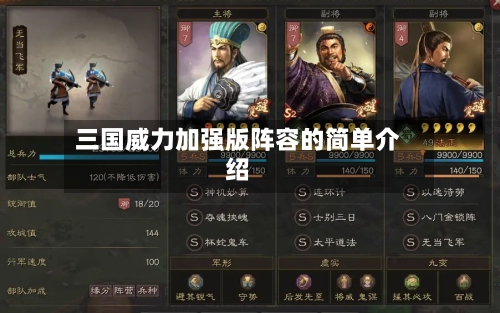 三国威力加强版阵容的简单介绍