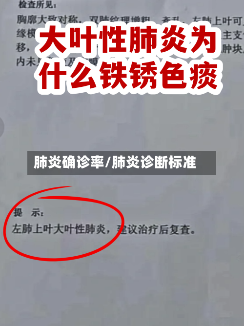 肺炎确诊率/肺炎诊断标准-第2张图片