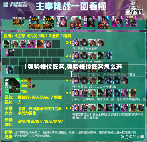 【强势排位阵容,强势排位阵容怎么选】-第2张图片