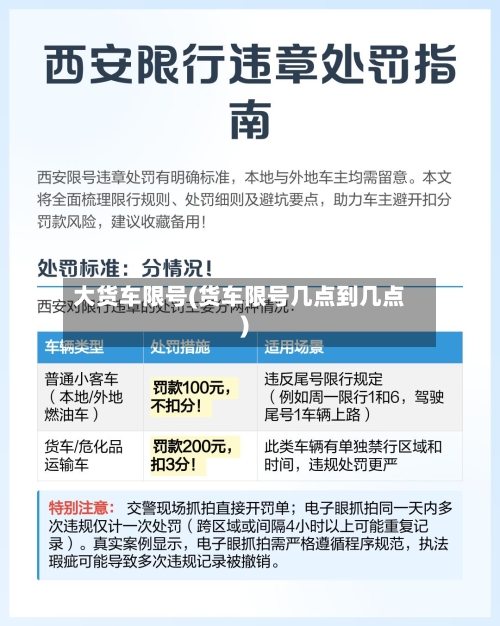 大货车限号(货车限号几点到几点)-第2张图片