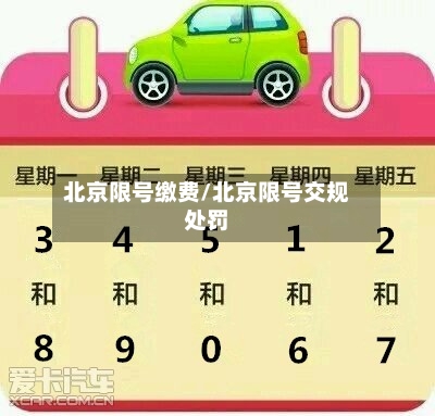 北京限号缴费/北京限号交规处罚-第2张图片