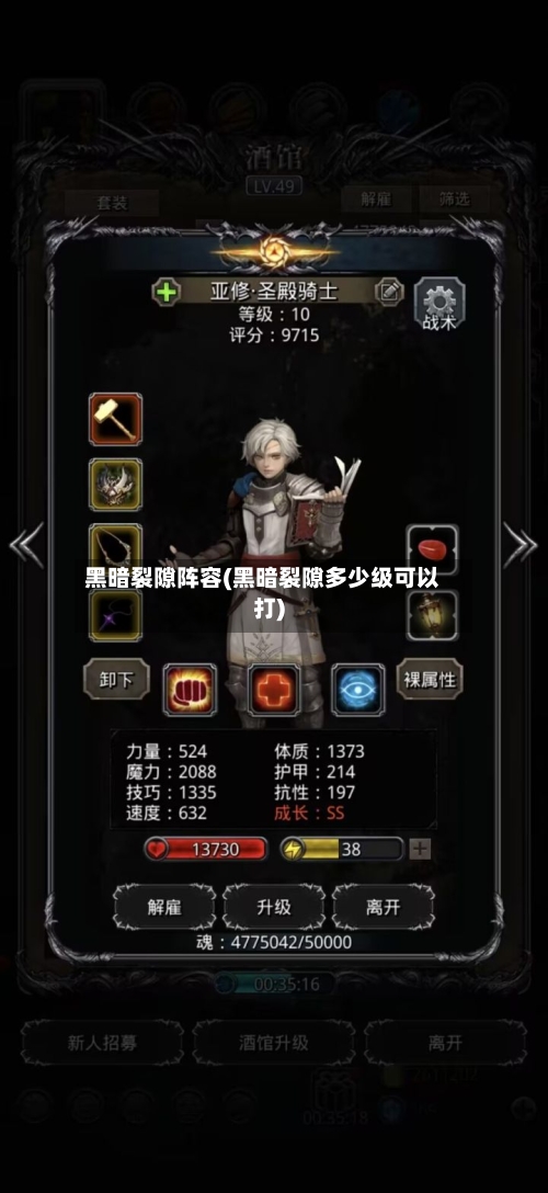 黑暗裂隙阵容(黑暗裂隙多少级可以打)-第2张图片