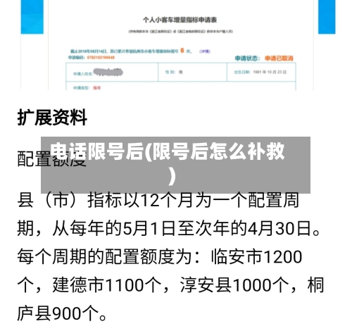 电话限号后(限号后怎么补救)-第3张图片