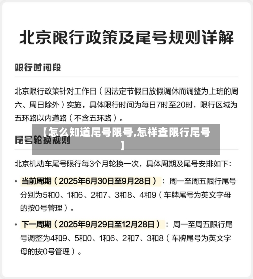 【怎么知道尾号限号,怎样查限行尾号】