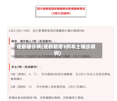 成都确诊病(成都新增3例本土确诊病例)