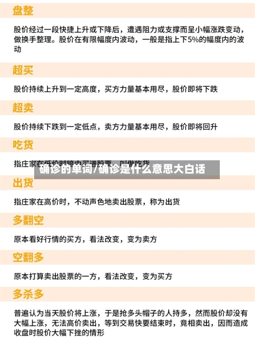 确诊的单词/确诊是什么意思大白话