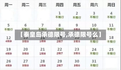 【秦皇岛承德限号,承德限号么】