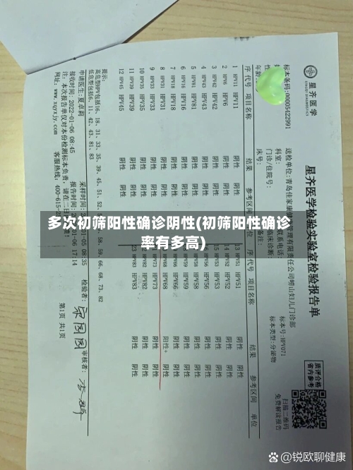 多次初筛阳性确诊阴性(初筛阳性确诊率有多高)-第3张图片