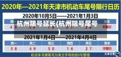杭州限号延长(杭州限号尾号)-第2张图片
