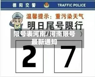 限号表河南/河南限号最新通知-第2张图片