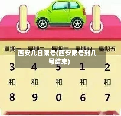 西安几日限号(西安限号到几号结束)