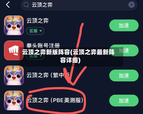 云顶之弈新版阵容(云顶之弈最新阵容详细)