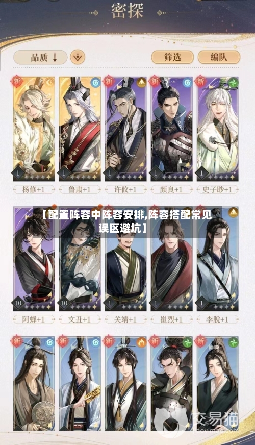 【配置阵容中阵容安排,阵容搭配常见误区避坑】