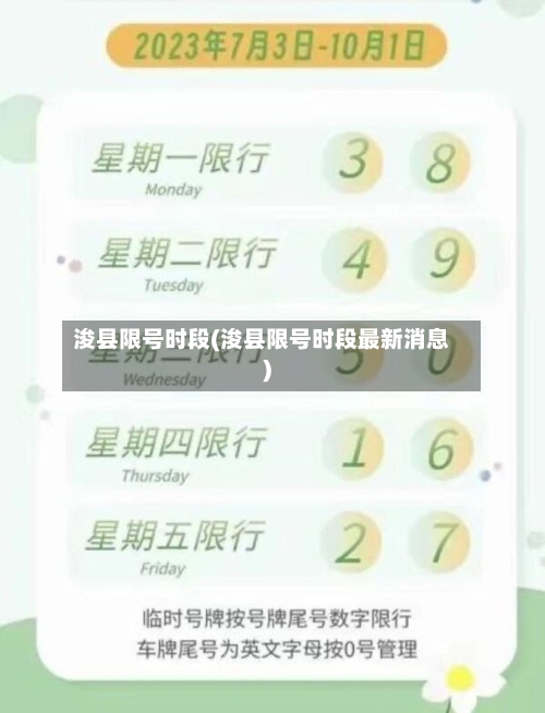 浚县限号时段(浚县限号时段最新消息)-第2张图片