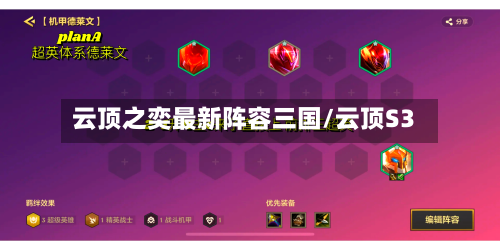 云顶之奕最新阵容三国/云顶S3-第2张图片