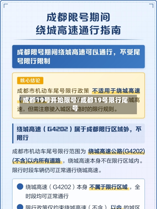 成都19号开始限号/成都19号限行尾号