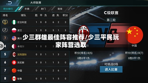 少三群雄最佳阵容推荐/少三平民玩家阵营选取-第3张图片
