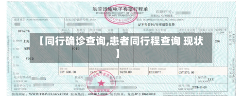 【同行确诊查询,患者同行程查询 现状】