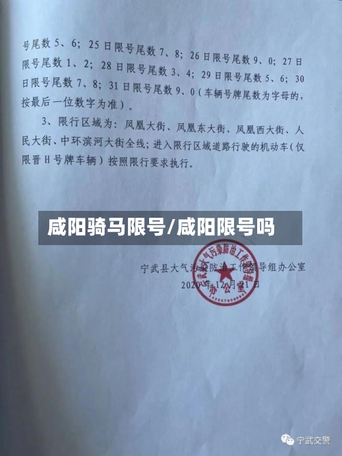咸阳骑马限号/咸阳限号吗-第2张图片