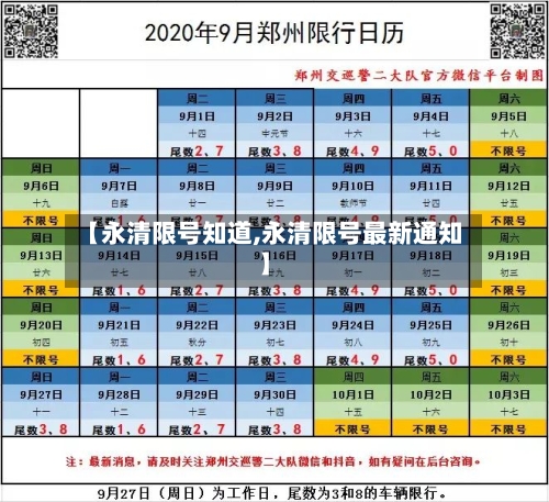 【永清限号知道,永清限号最新通知】