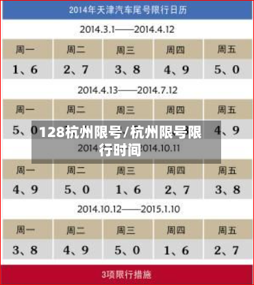 128杭州限号/杭州限号限行时间