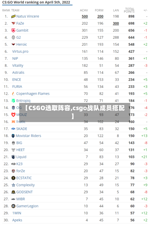 【CSGO选取阵容,csgo战队成员搭配】-第2张图片