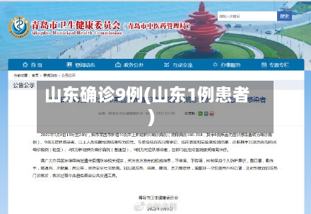 山东确诊9例(山东1例患者)-第2张图片