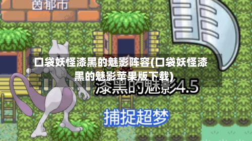 口袋妖怪漆黑的魅影阵容(口袋妖怪漆黑的魅影苹果版下载)-第2张图片