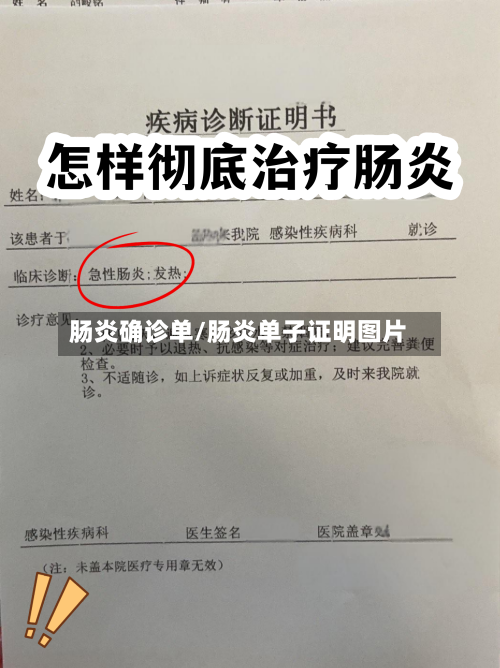 肠炎确诊单/肠炎单子证明图片-第2张图片