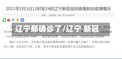 辽宁那确诊了/辽宁 新冠