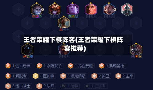 王者荣耀下棋阵容(王者荣耀下棋阵容推荐)-第3张图片