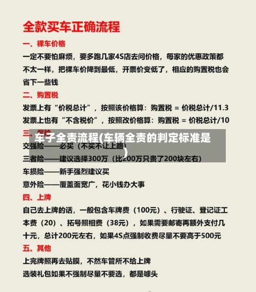 车子全责流程(车辆全责的判定标准是)